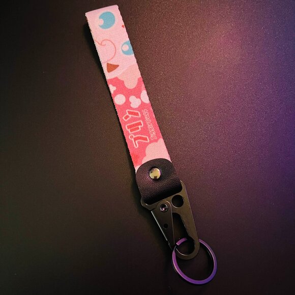 Cute Pink Anime Jiggly Puff Pokemon Wristlet Lanyard Keychain Accessory - Picture 1 of 2